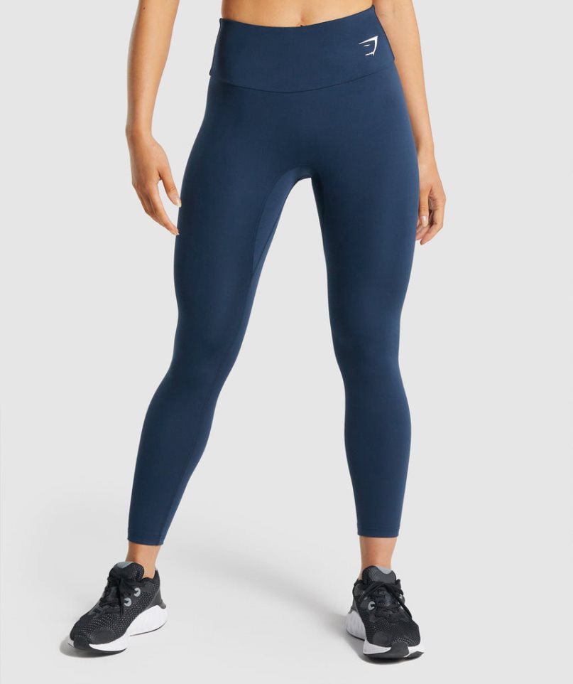 Leggins Gymshark Entrenamiento Mujer Azul Marino | ES3675-VR