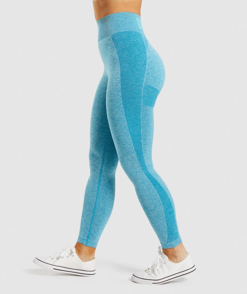 Leggins Gymshark Flex High Waisted Mujer Azules | ES1473-AH