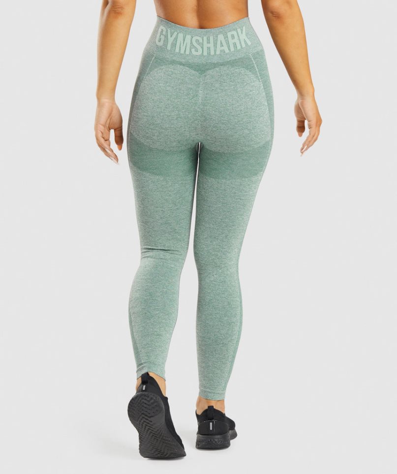 Leggins Gymshark Flex High Waisted Mujer Verde Claro | ES6254-TI