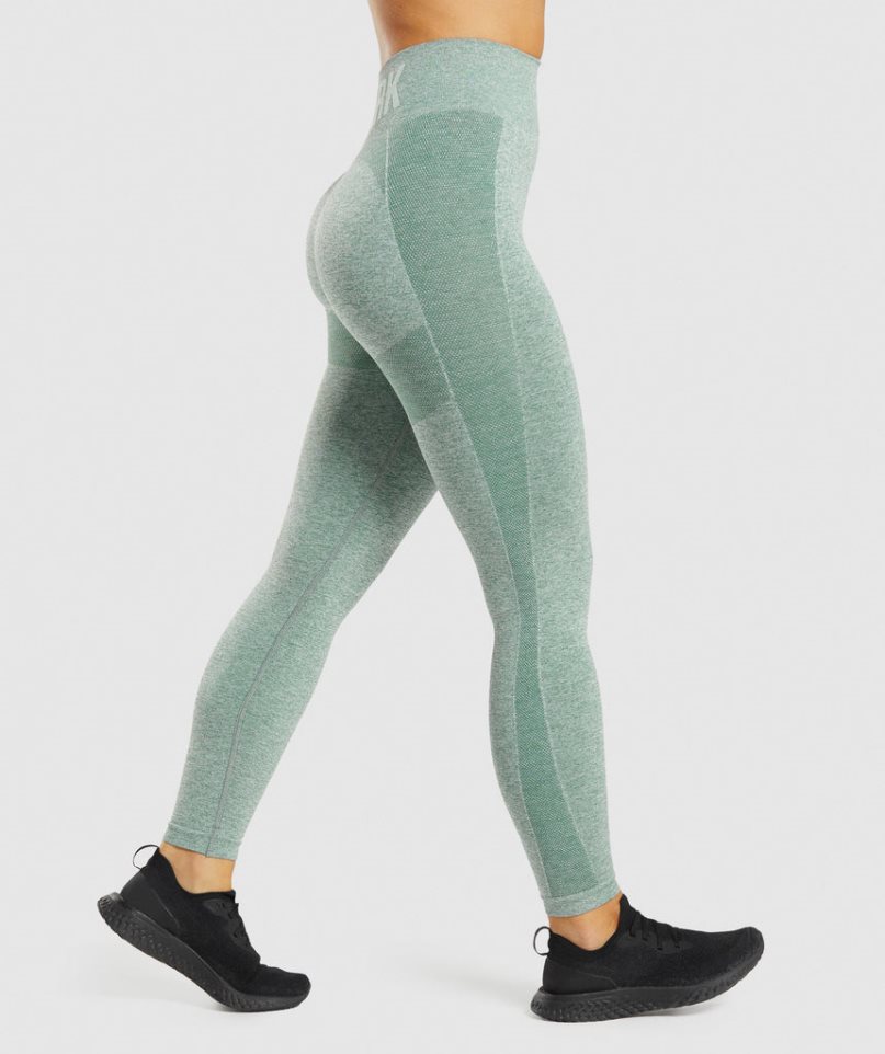 Leggins Gymshark Flex High Waisted Mujer Verde Claro | ES6254-TI