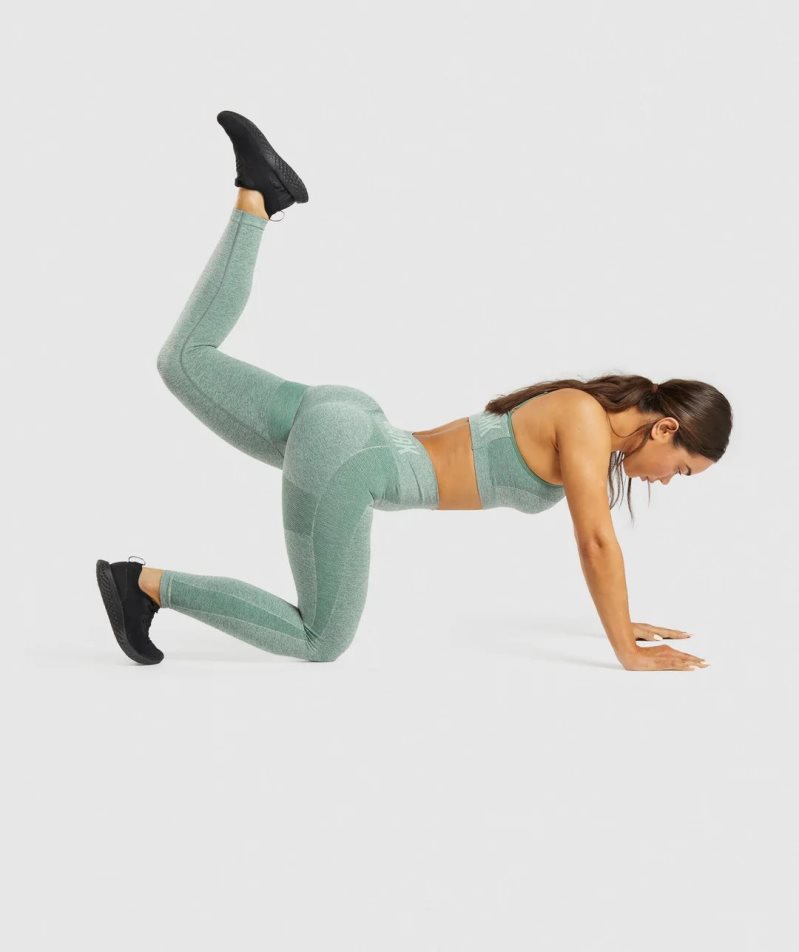 Leggins Gymshark Flex High Waisted Mujer Verde Claro | ES6254-TI