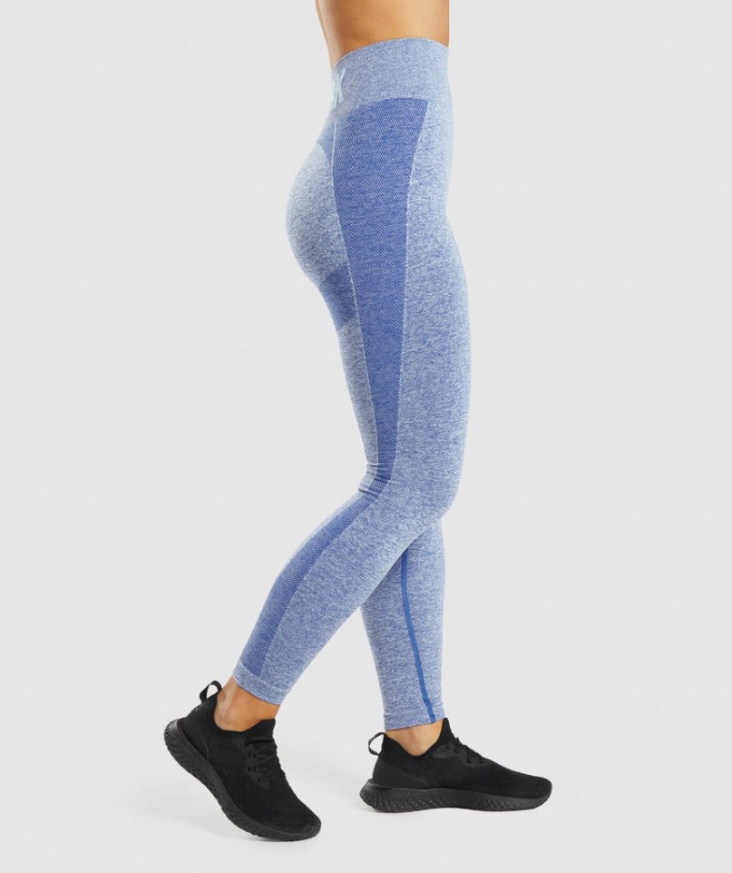 Leggins Gymshark Flex High Waisted Mujer Azules | ES7843-AD