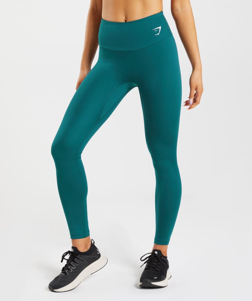 Leggins Gymshark Fraction Mujer Turquesa | ES4021-BU