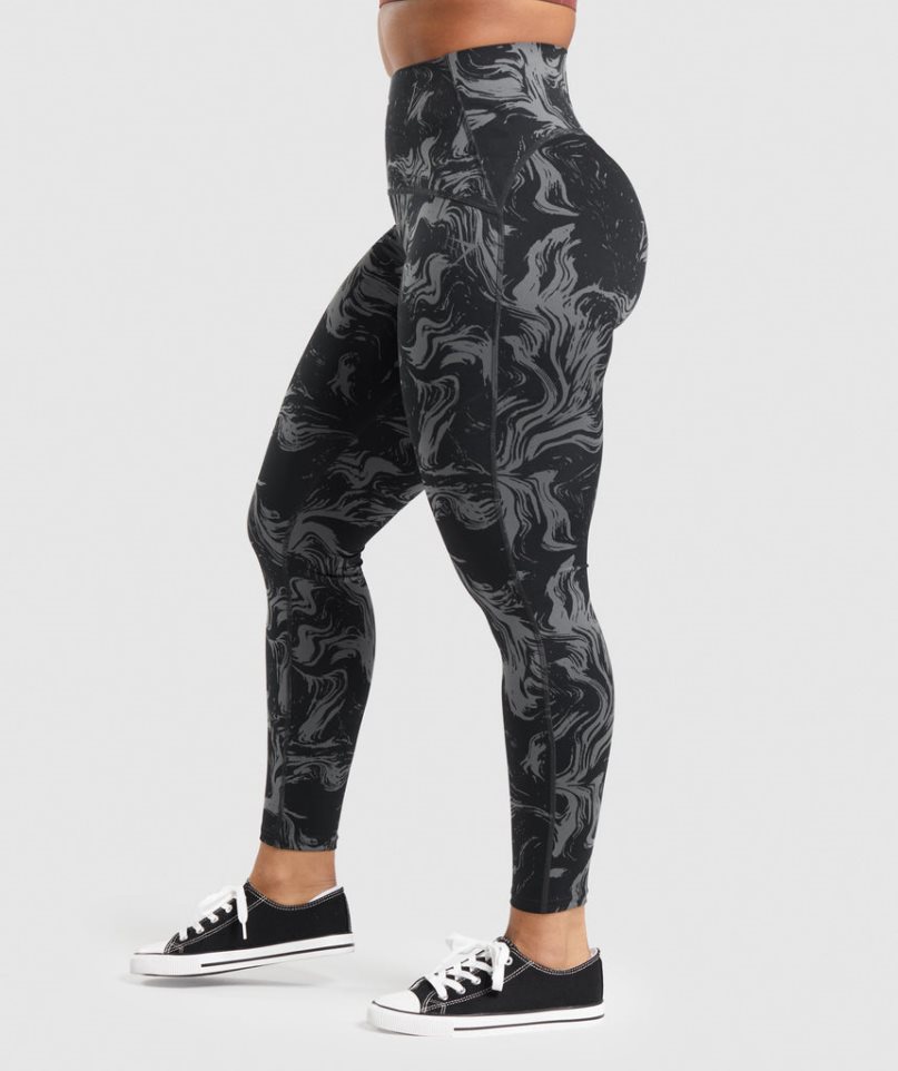 Leggins Gymshark GS Power High Rise Mujer Negras | ES1264-XW