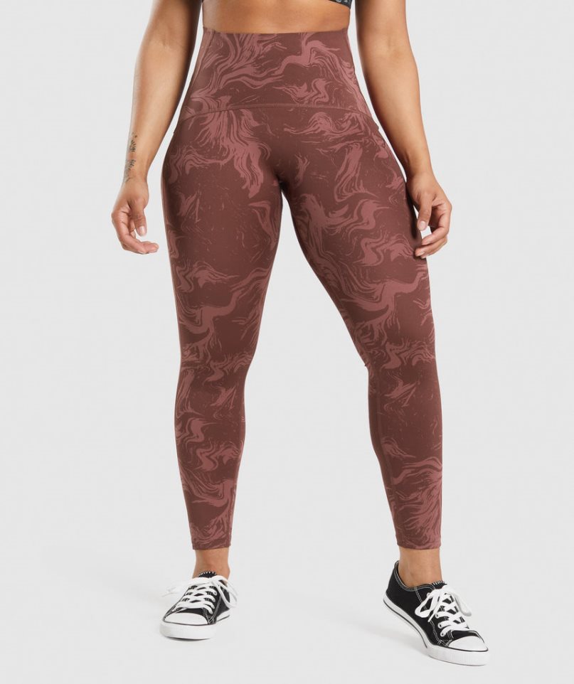 Leggins Gymshark GS Power High Rise Mujer Marrones | ES1967-MB