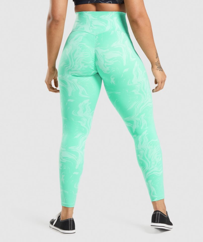 Leggins Gymshark GS Power High Rise Mujer Turquesa Claro | ES7534-BH