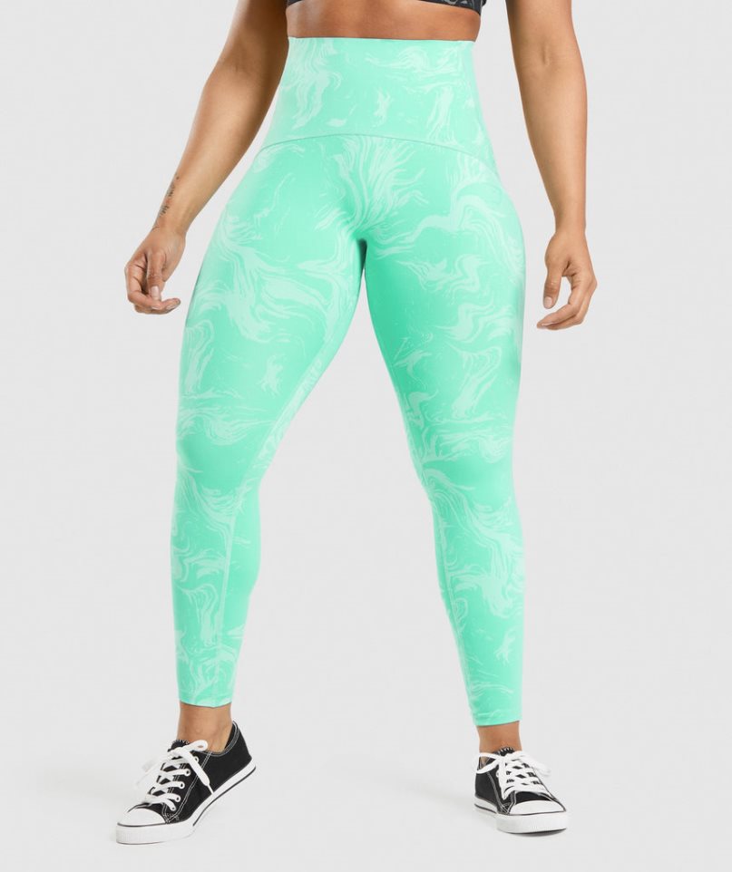 Leggins Gymshark GS Power High Rise Mujer Turquesa Claro | ES7534-BH