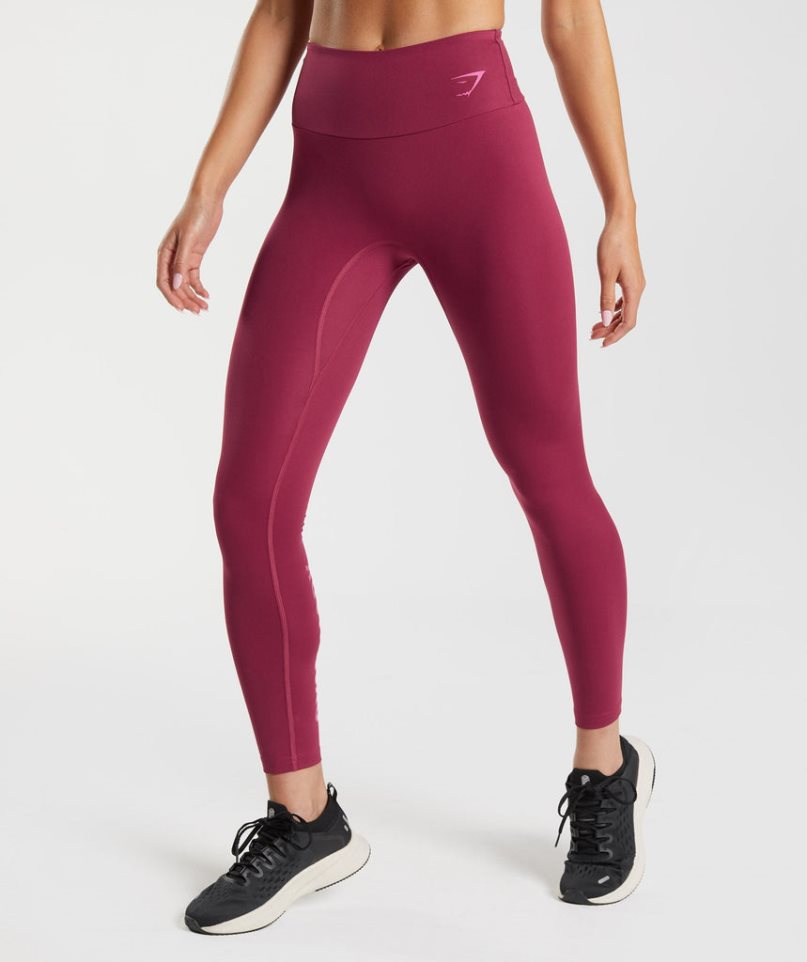 Leggins Gymshark Graphics Fraction Mujer Fucsia | ES4853-UZ