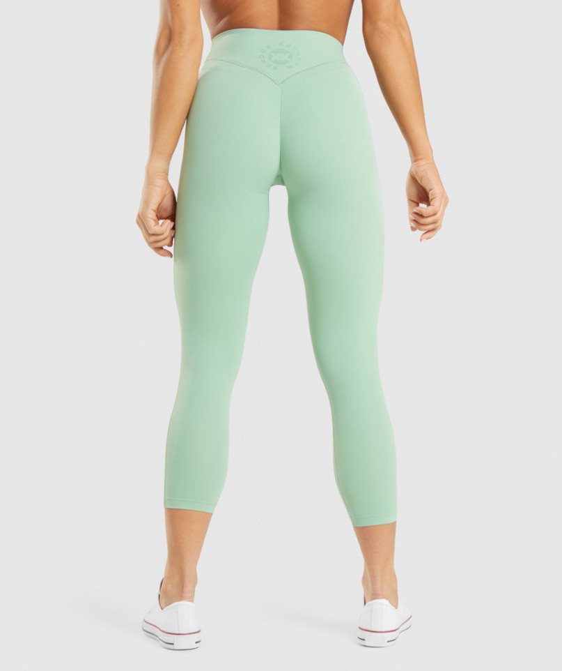 Leggins Gymshark KK Fit 7/8 Mujer Verde Claro | ES4835-MK