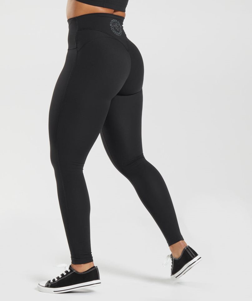 Leggins Gymshark Legacy Mujer Negras | ES3497-VO