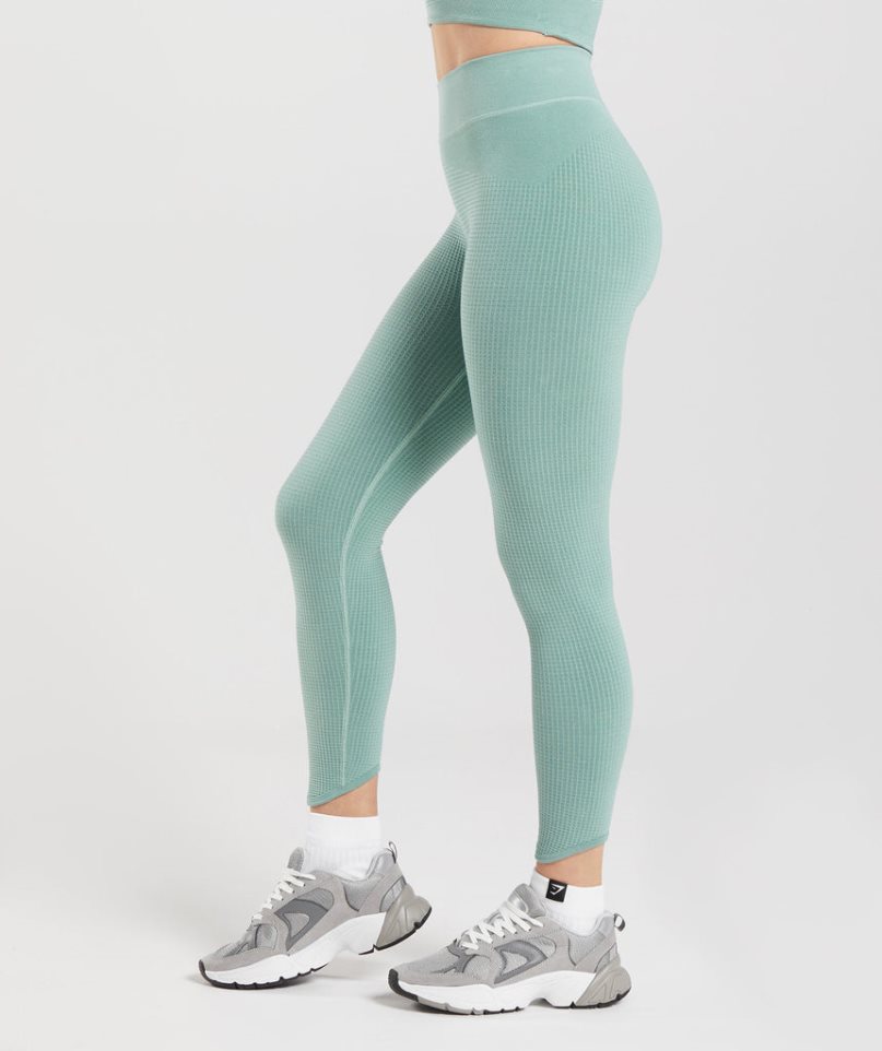 Leggins Gymshark Pause Seamless Mujer Verde Claro | ES5701-SY