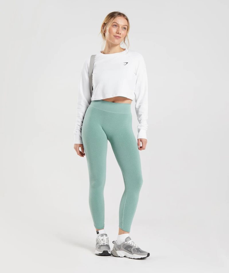 Leggins Gymshark Pause Seamless Mujer Verde Claro | ES5701-SY