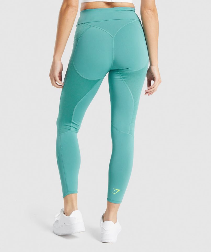 Leggins Gymshark Pulse Mujer Turquesa | ES5196-KW