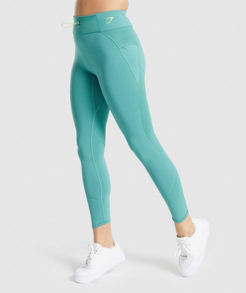 Leggins Gymshark Pulse Mujer Turquesa | ES5196-KW