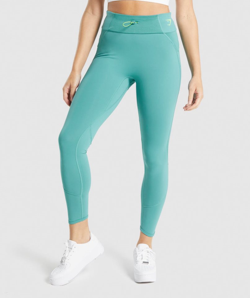 Leggins Gymshark Pulse Mujer Turquesa | ES5196-KW