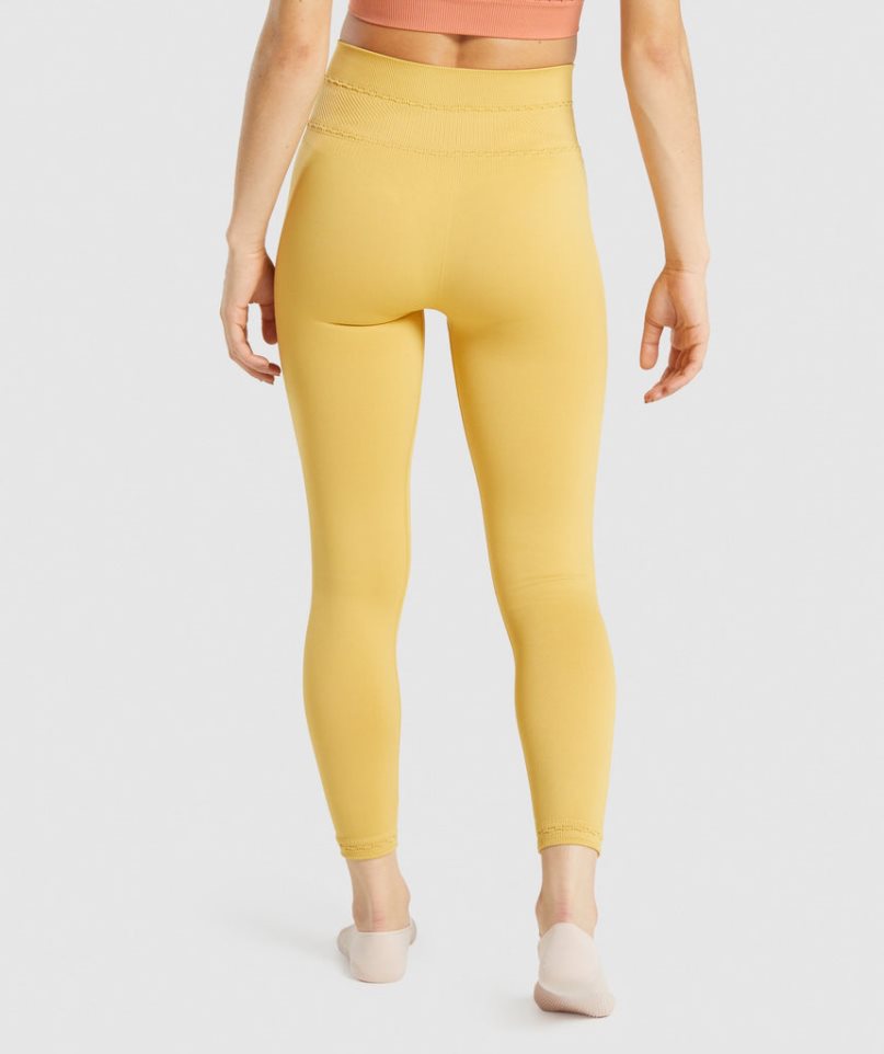 Leggins Gymshark Studio Mujer Amarillo | ES2019-TY