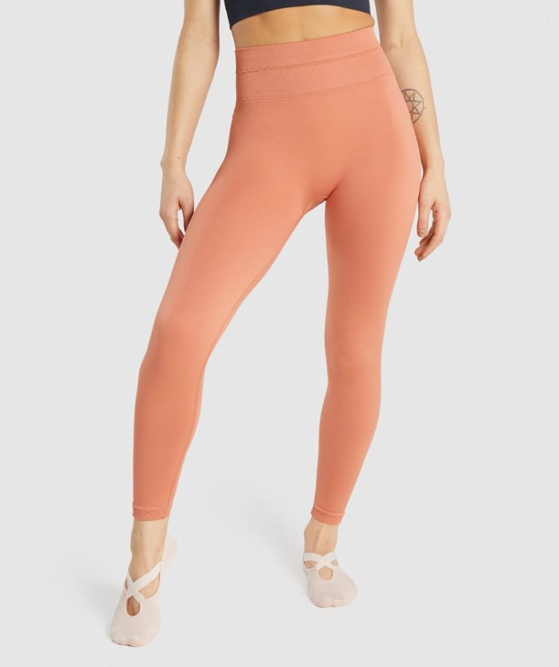 Leggins Gymshark Studio Mujer Naranjas | ES9408-LF