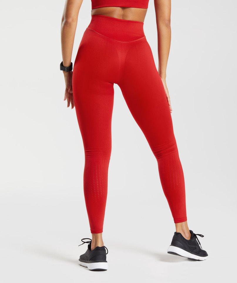 Leggins Gymshark Sweat Seamless Sculpt Mujer Rojas | ES4062-RQ