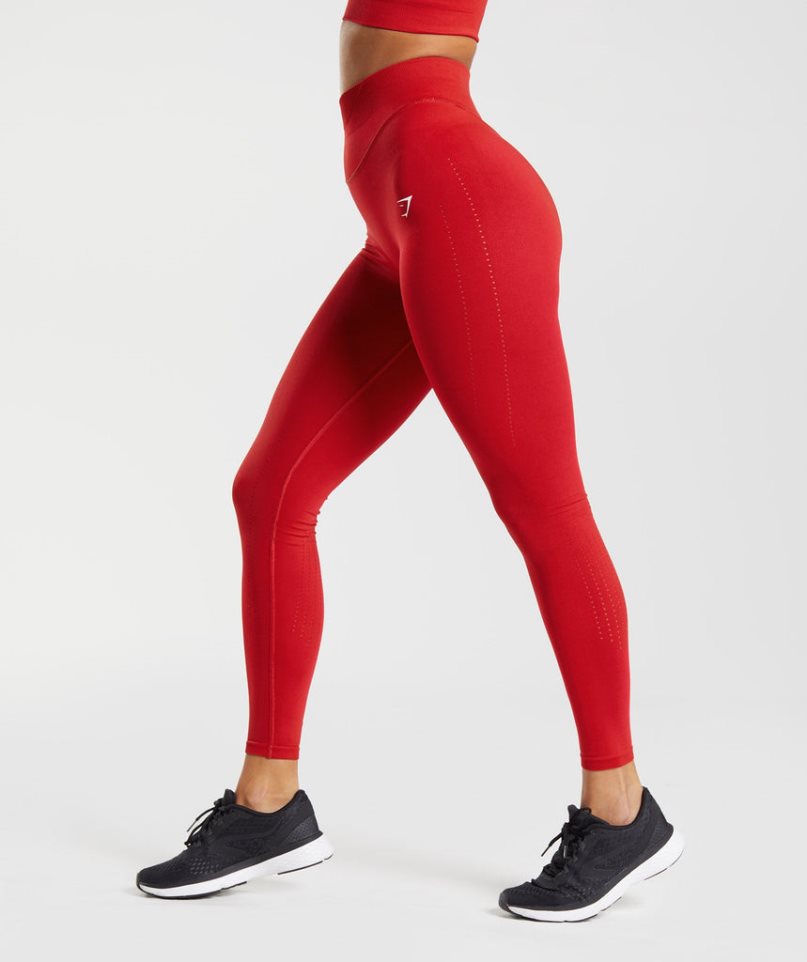 Leggins Gymshark Sweat Seamless Sculpt Mujer Rojas | ES4062-RQ