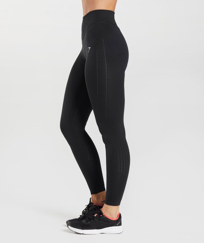 Leggins Gymshark Sweat Seamless Sculpt Mujer Negras | ES7652-NO