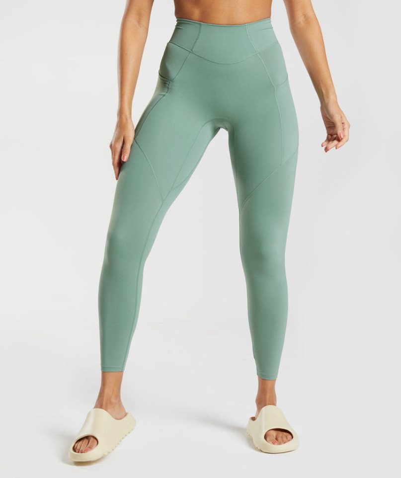 Leggins Gymshark Whitney Everyday Pocket Mujer Verde | ES3409-UN