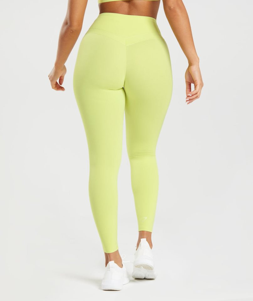 Leggins Gymshark Whitney High Rise Mujer Amarillo | ES7253-JH