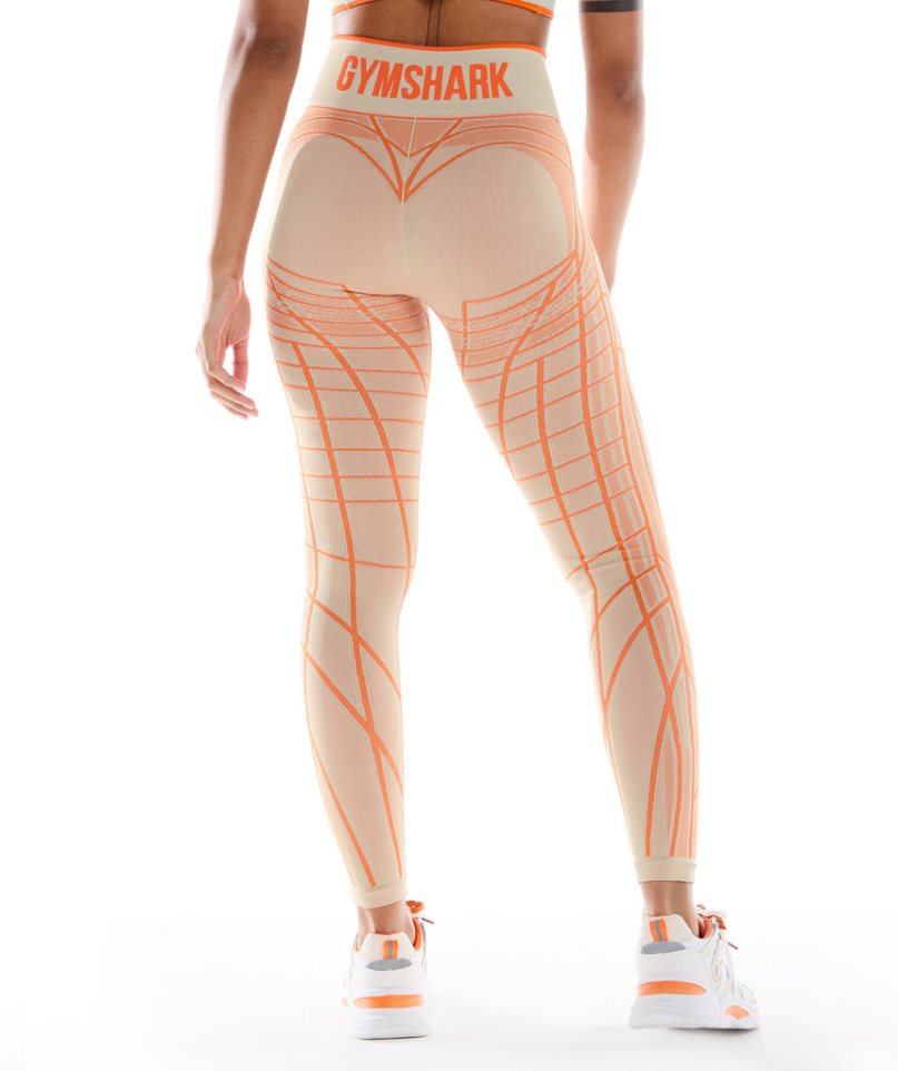 Leggins Gymshark Wtflex Linear Seamless Mujer Naranjas | ES6517-XS