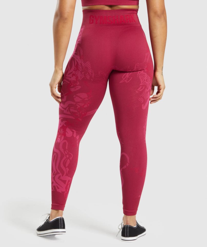 Leggins Gymshark Wtflex Seamless Mujer Fucsia | ES4270-KN