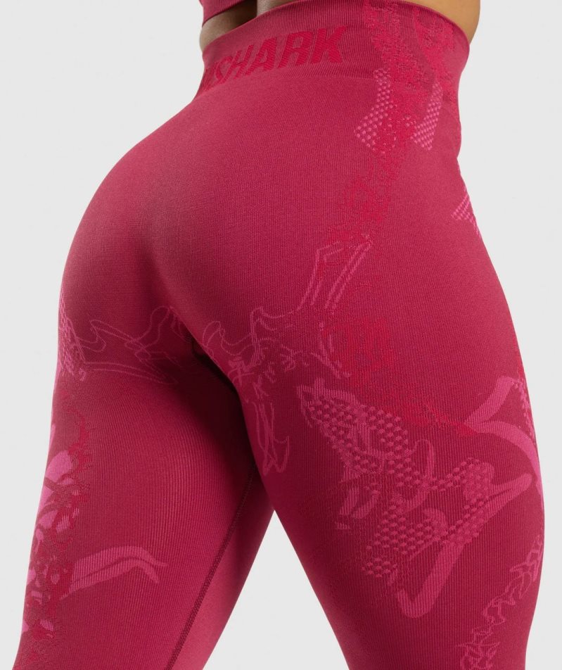 Leggins Gymshark Wtflex Seamless Mujer Fucsia | ES4270-KN