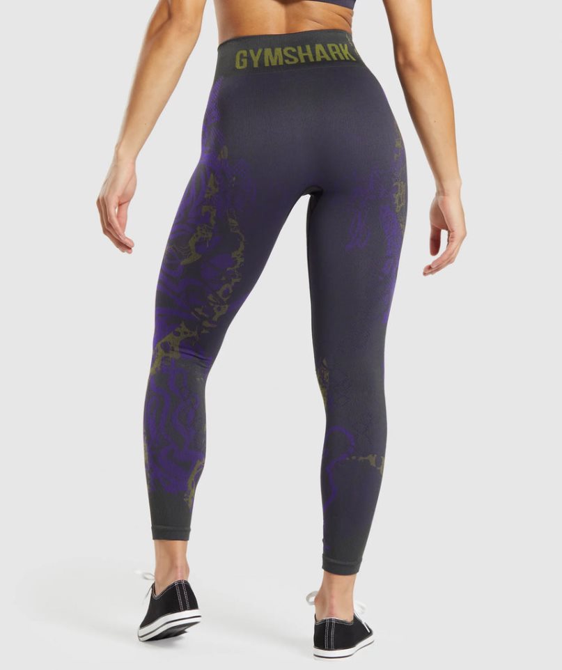 Leggins Gymshark Wtflex Seamless Mujer Moradas | ES0867-ZU