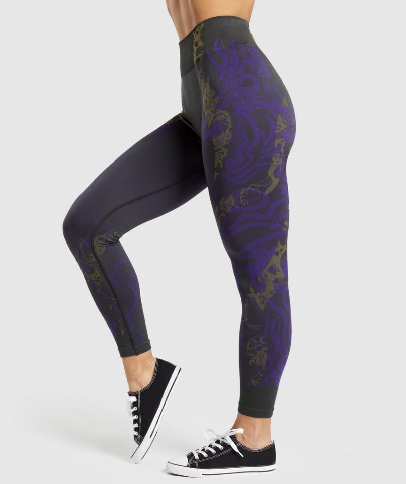 Leggins Gymshark Wtflex Seamless Mujer Moradas | ES0867-ZU