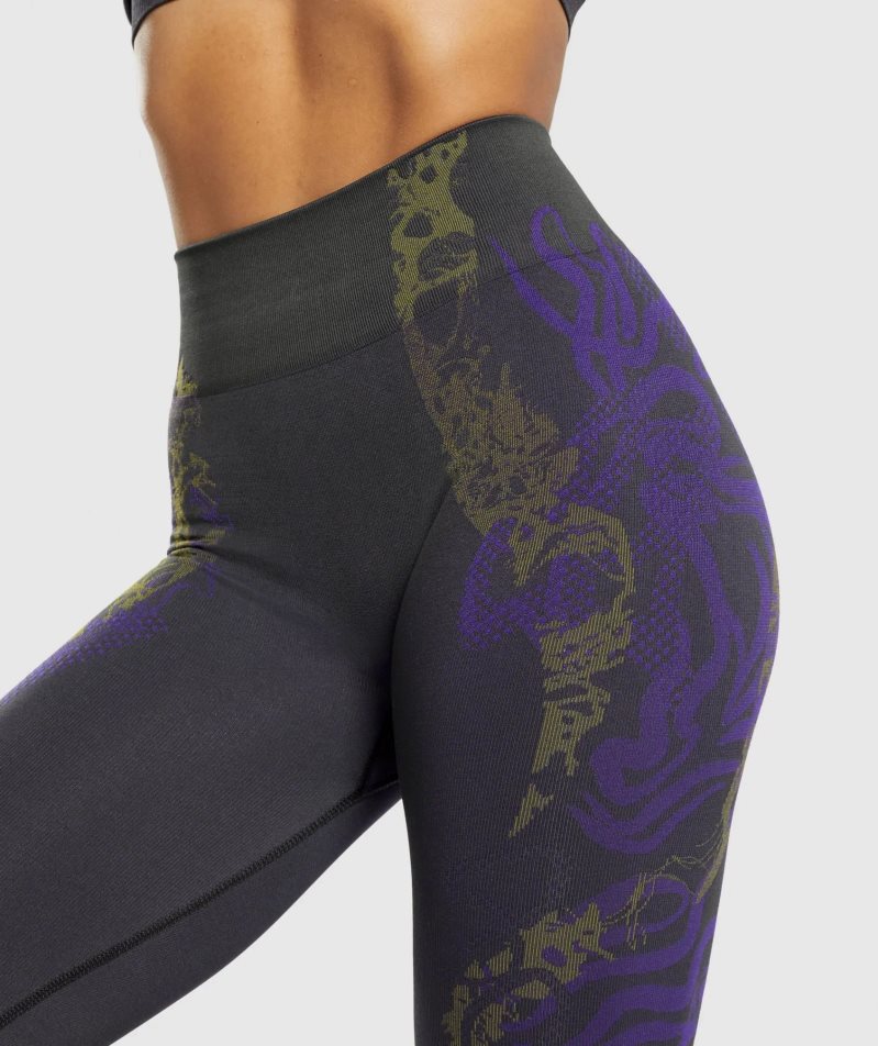 Leggins Gymshark Wtflex Seamless Mujer Moradas | ES0867-ZU