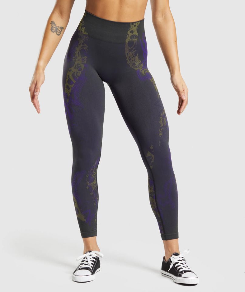 Leggins Gymshark Wtflex Seamless Mujer Moradas | ES0867-ZU