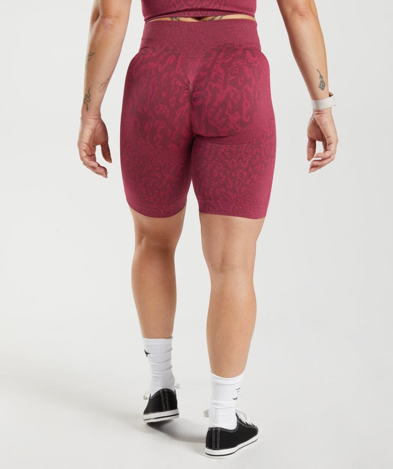 Pantalones Cortos Gymshark Adapt Animal Seamless Cycling Mujer Fucsia | ES1682-ID