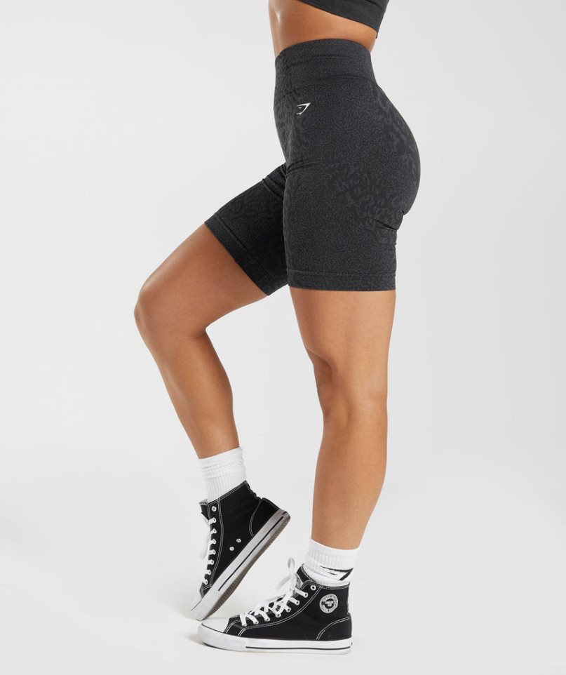 Pantalones Cortos Gymshark Adapt Animal Seamless Cycling Mujer Negras | ES2371-EV