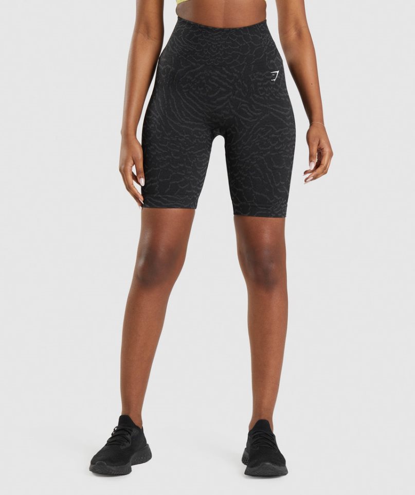 Pantalones Cortos Gymshark Adapt Animal Seamless Cycling Mujer Negras | ES5748-CX