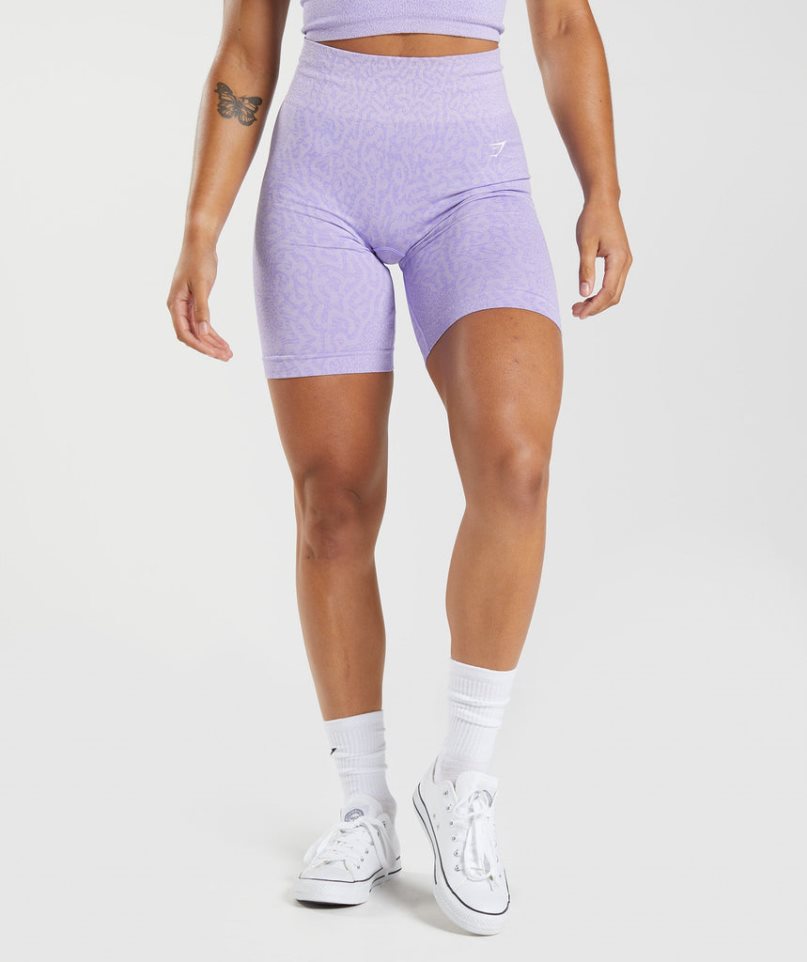 Pantalones Cortos Gymshark Adapt Animal Seamless Cycling Mujer Moradas Claro | ES6739-JP