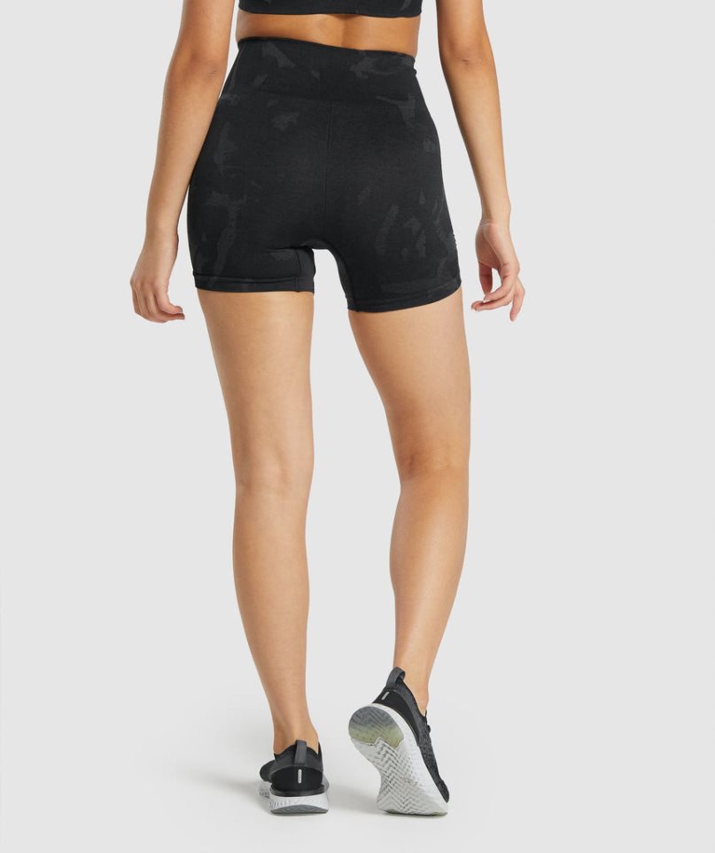 Pantalones Cortos Gymshark Adapt Camo Seamless Mujer Negras | ES6793-ZC