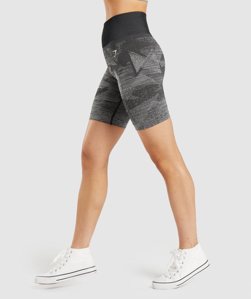 Pantalones Cortos Gymshark Adapt Ombre Seamless Mujer Negras | ES9654-YR