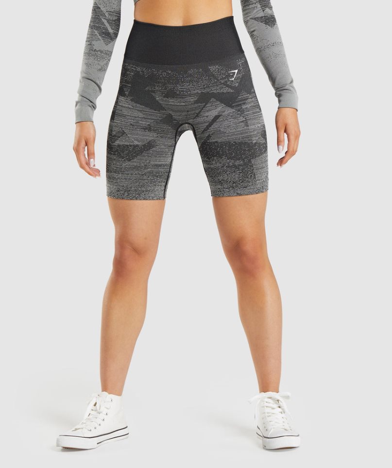 Pantalones Cortos Gymshark Adapt Ombre Seamless Mujer Negras | ES9654-YR