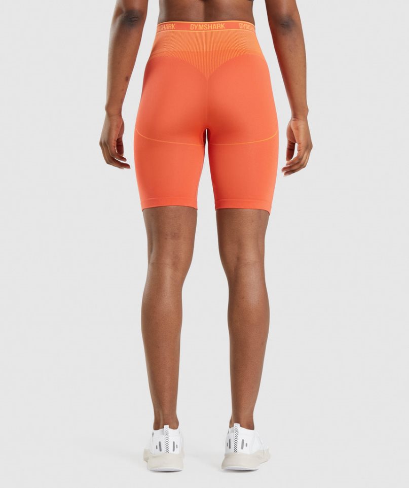 Pantalones Cortos Gymshark Apex Seamless High Rise Mujer Naranjas | ES8742-IM