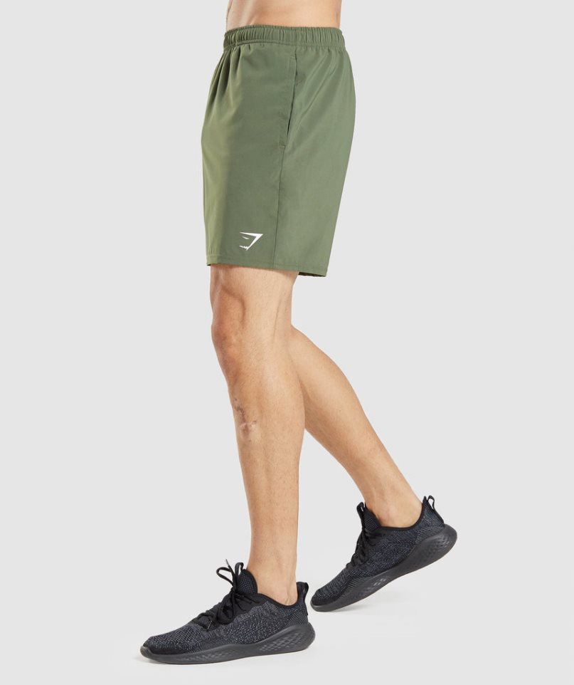 Pantalones Cortos Gymshark Arrival Hombre Verde Oliva | ES0423-EV