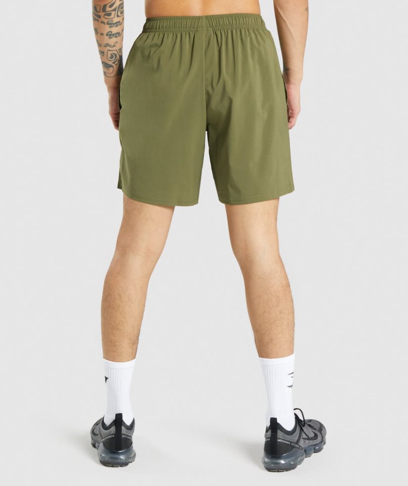 Pantalones Cortos Gymshark Arrival Hombre Verde Oliva | ES7384-XZ