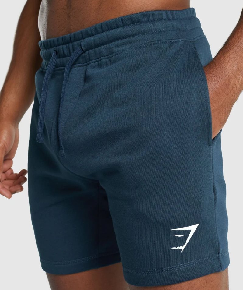 Pantalones Cortos Gymshark Crest Hombre Azul Marino | ES2391-GN