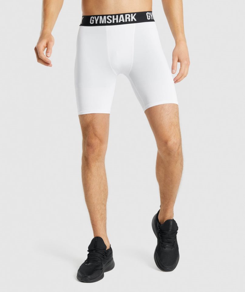 Pantalones Cortos Gymshark Element Baselayer Hombre Blancas | ES5168-DC