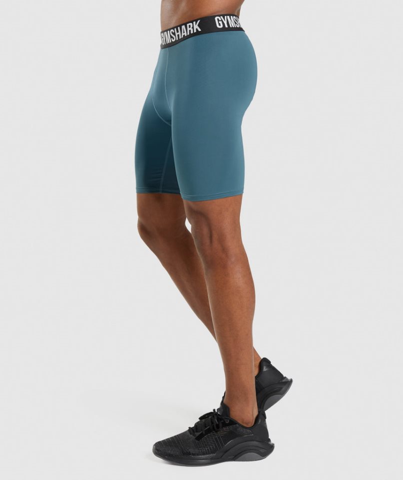 Pantalones Cortos Gymshark Element Baselayer Hombre Turquesa | ES7024-PB