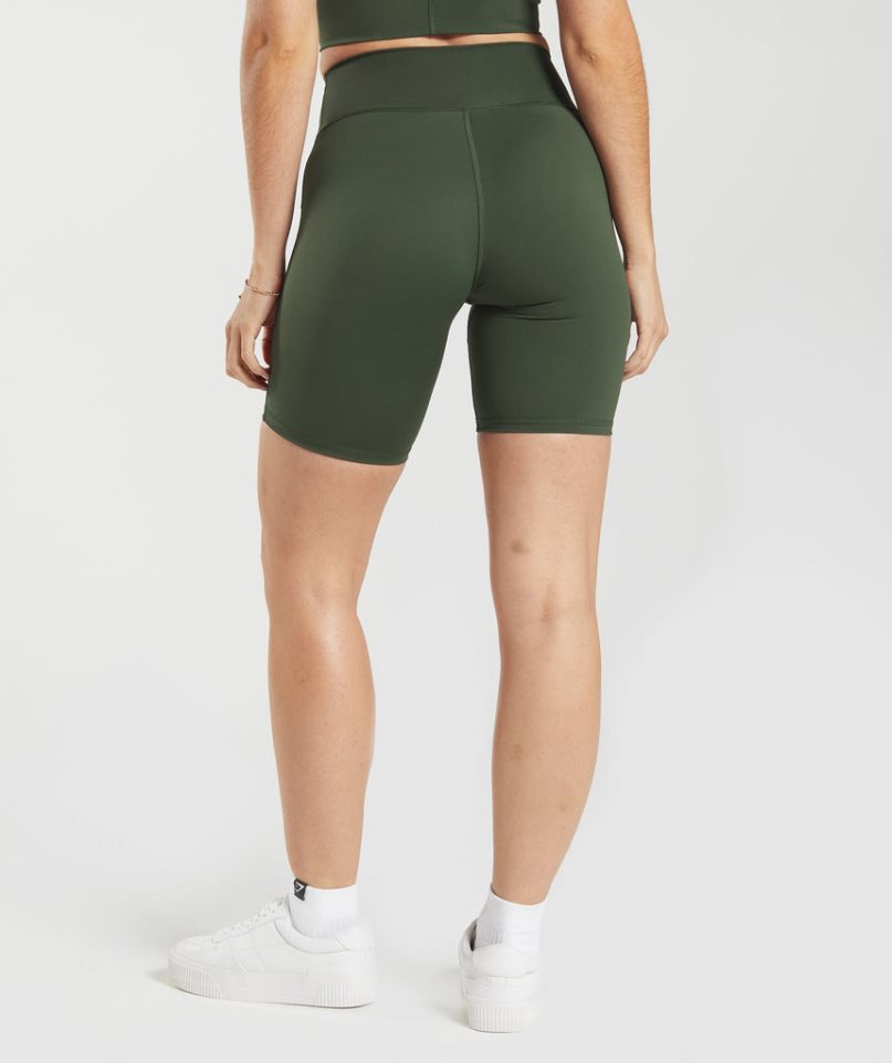 Pantalones Cortos Gymshark Elevate Cycling Mujer Verde Oliva | ES3189-TQ