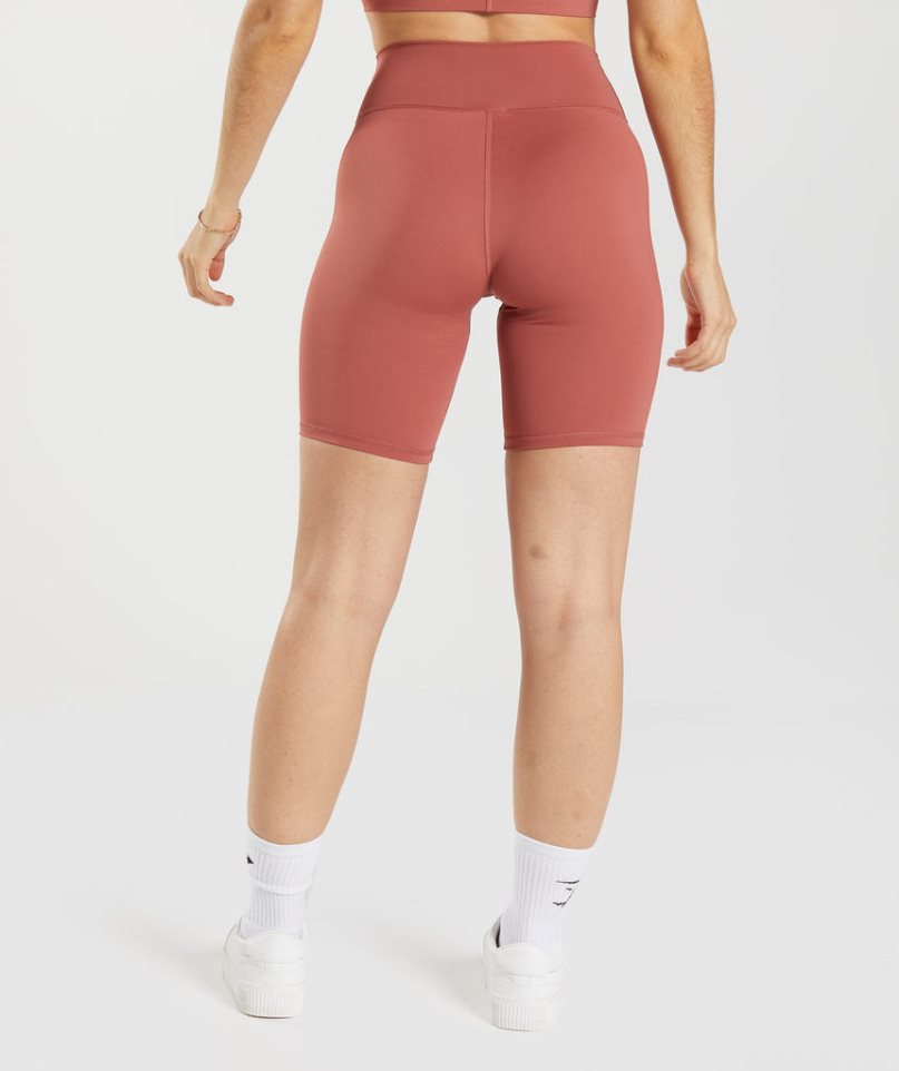 Pantalones Cortos Gymshark Elevate Cycling Mujer Marrones | ES9742-ED