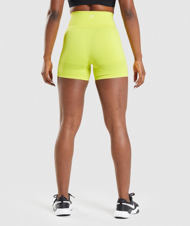 Pantalones Cortos Gymshark Energy Seamless Mujer Amarillo | ES3274-DN