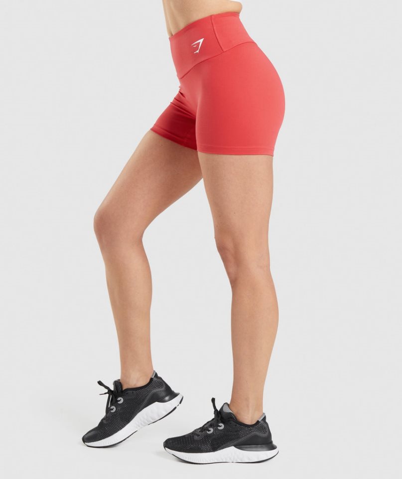 Pantalones Cortos Gymshark Entrenamiento Mujer Rojas | ES1923-NQ